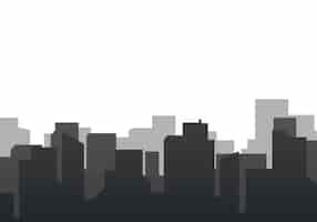 Free vector silhouette skyline illustration