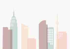 Free vector silhouette skyline illustration