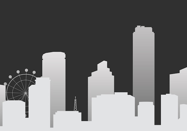 Free vector silhouette skyline illustration