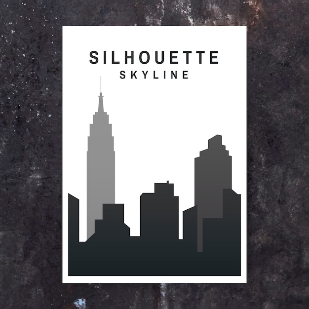 Silhouette skyline illustration