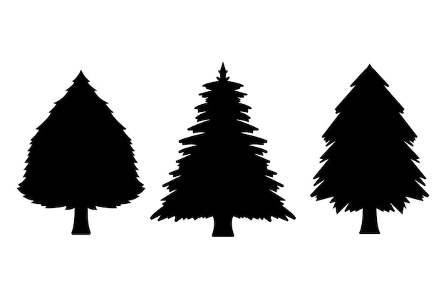 Free Vector silhouette trees