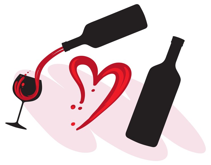 Free Vector silhouette wine bottle and glass