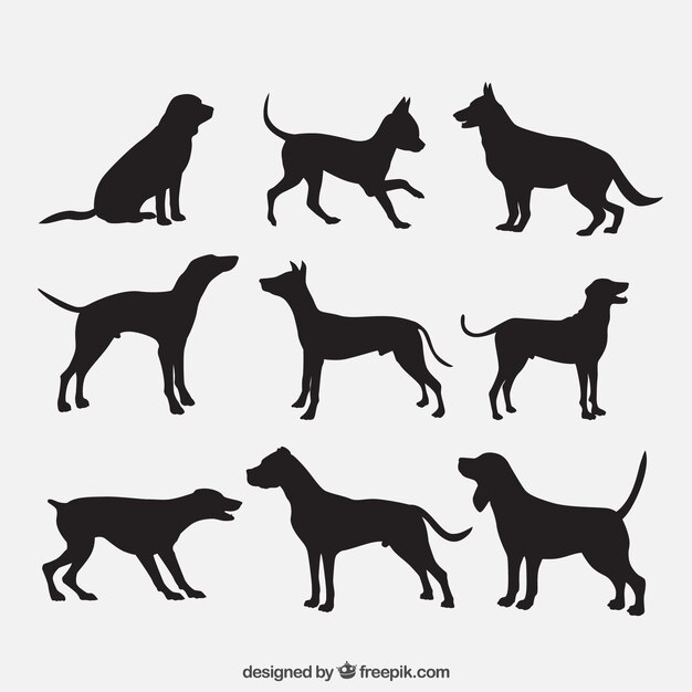犬のシルエット 画像 無料のベクター ストックフォト Psd