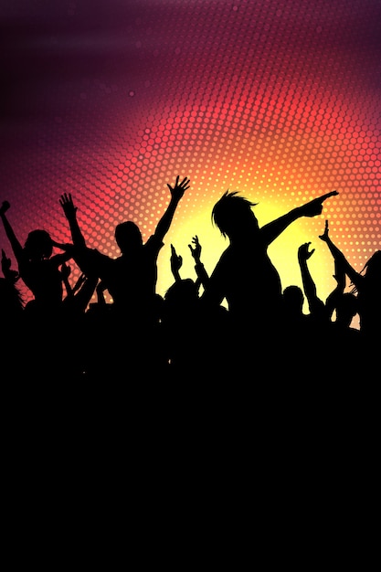 Free vector silhouettes of a party crowd