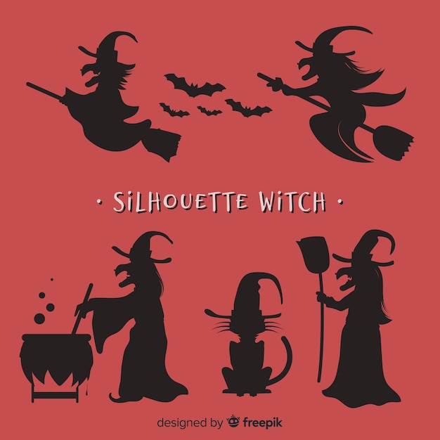 Silhouettes of witches