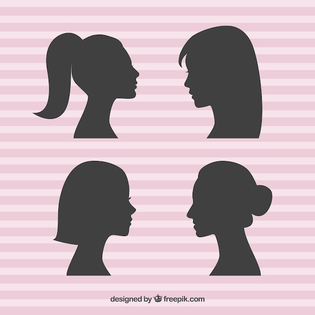 Free Vector silhouettes of women
