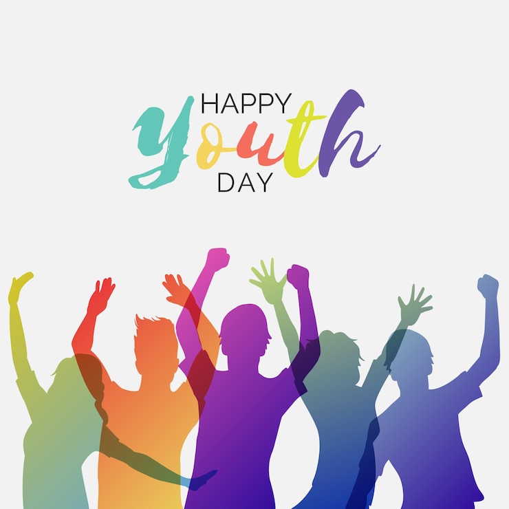 Free Vector silhouettes youth day concept