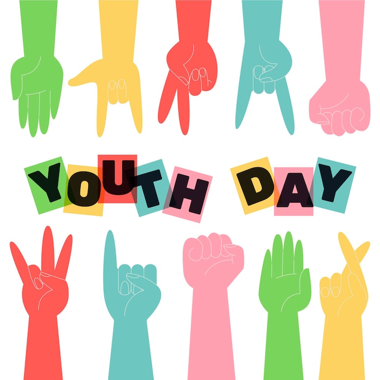 Free Vector silhouettes youth day concept