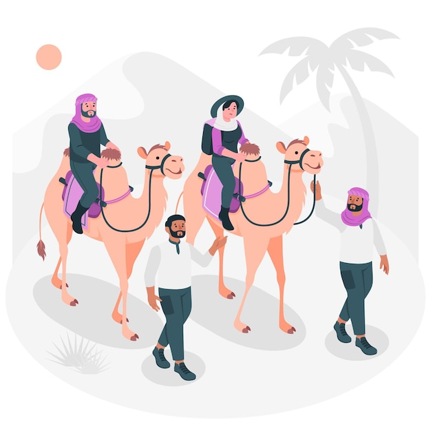 Free vector silk road concept illustration