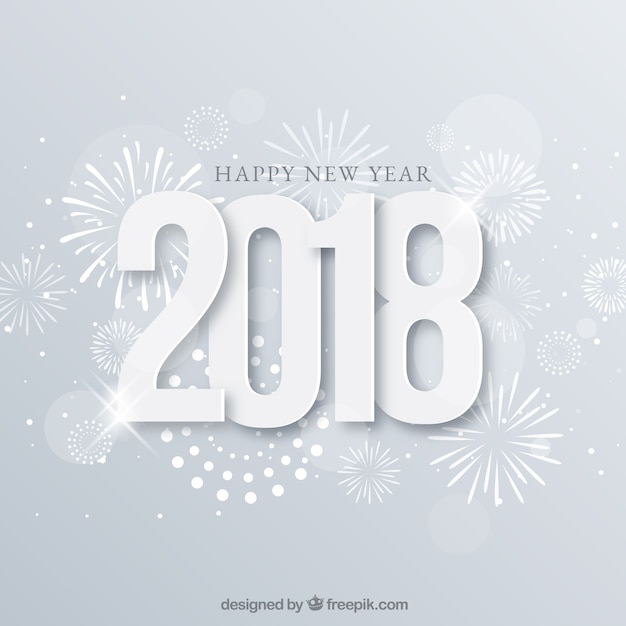 Silver background happy new year