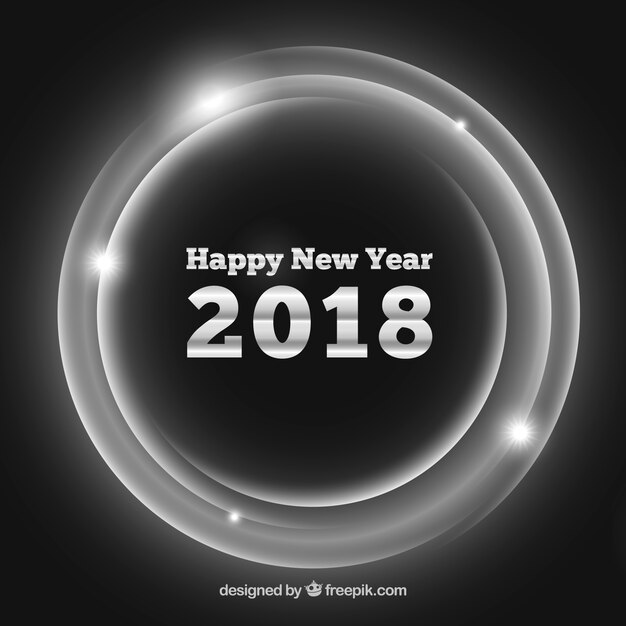 Silver background happy new year