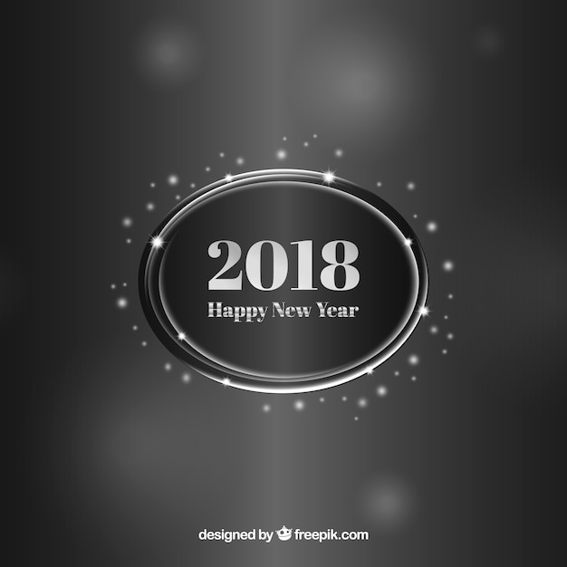 Серебряный и черный новый год 2018 фон