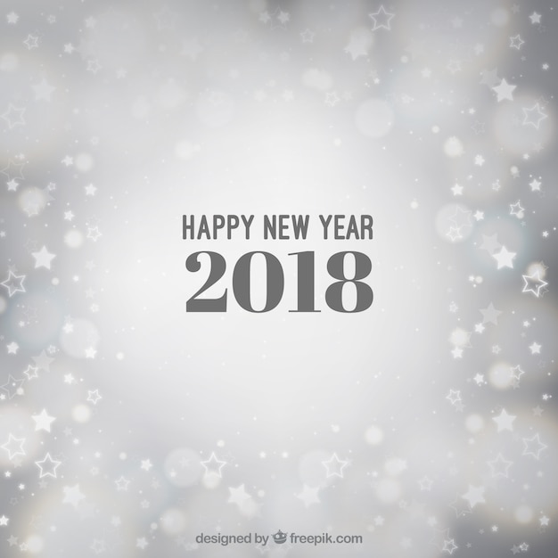 Free vector silver blurred new year background