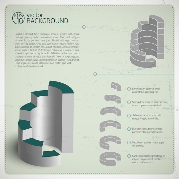 Free vector silver chart composition