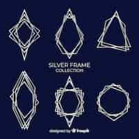 Free vector silver frame collection