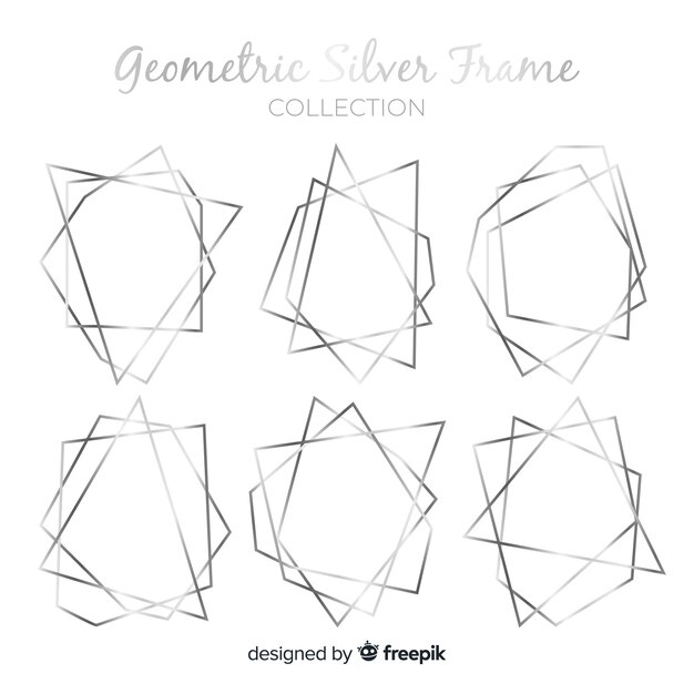 Silver geometric frame collection