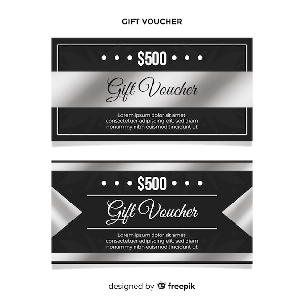 Free vector silver gift voucher
