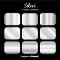 Free vector silver gradient collection