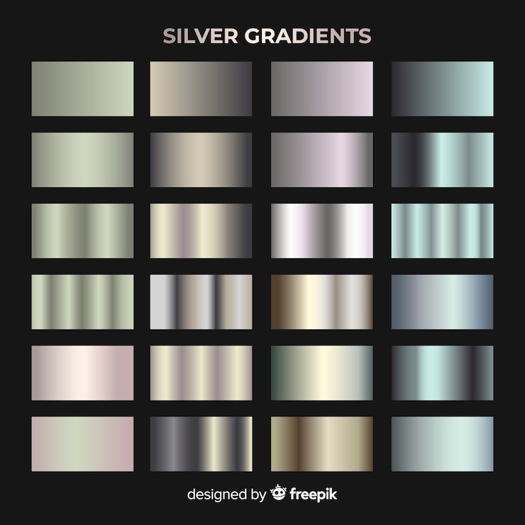 Free Vector silver gradient collection