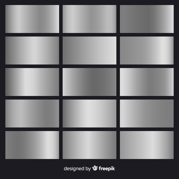 Free vector silver gradient pack