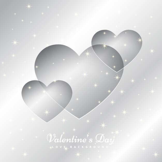 Silver hearts background