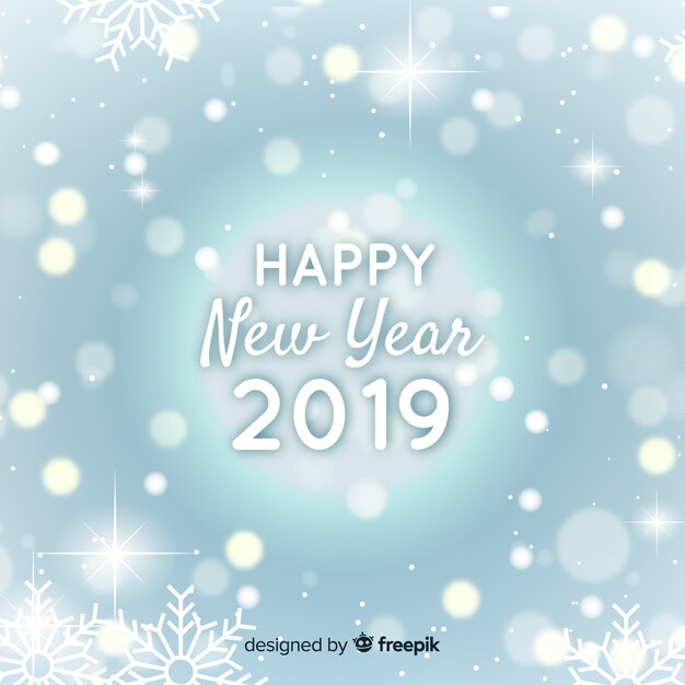 Silver new year 2019 background