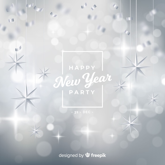 Silver new year 2019 background