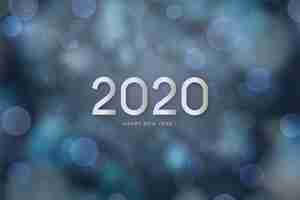 Free vector silver new year 2020 background