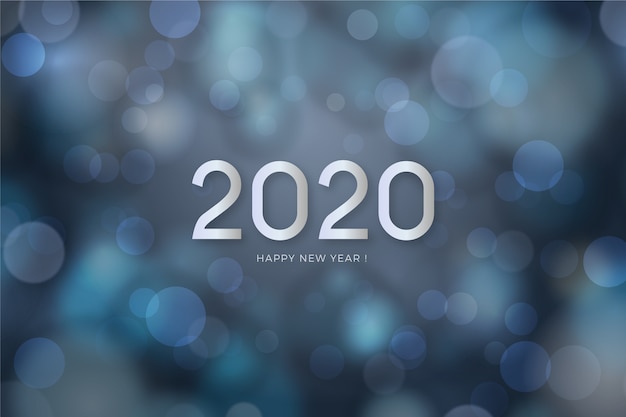 Silver new year 2020 background