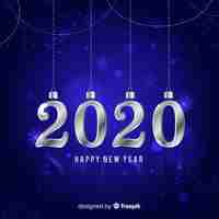 Free vector silver new year 2020