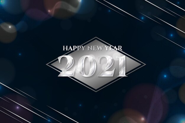 Silver new year 2021 background