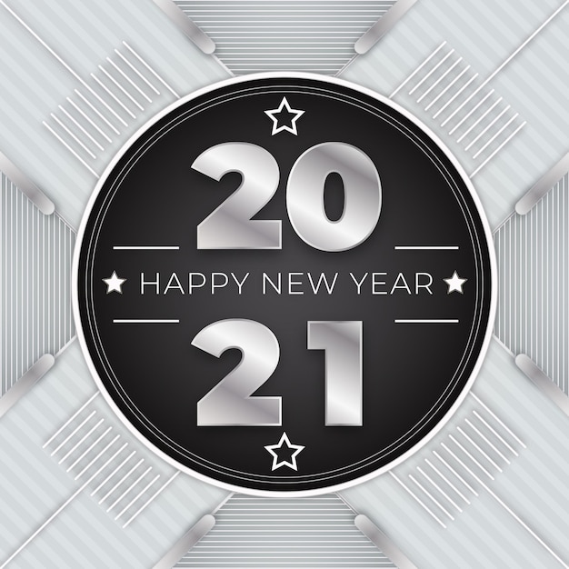 Free vector silver new year 2021