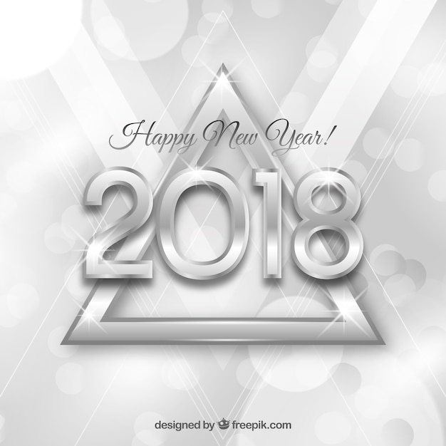 Silver new year background