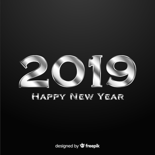 Silver new year background