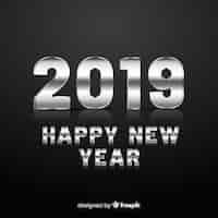 Free vector silver new year background