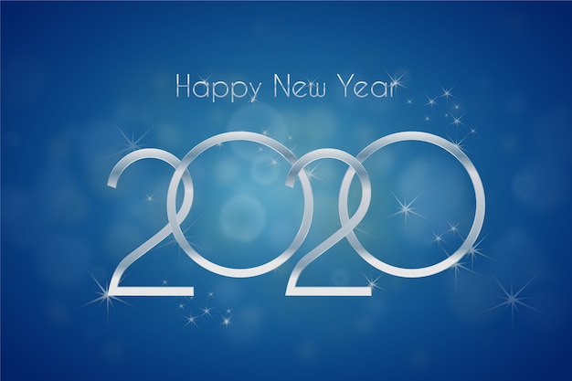 Free vector silver new year background