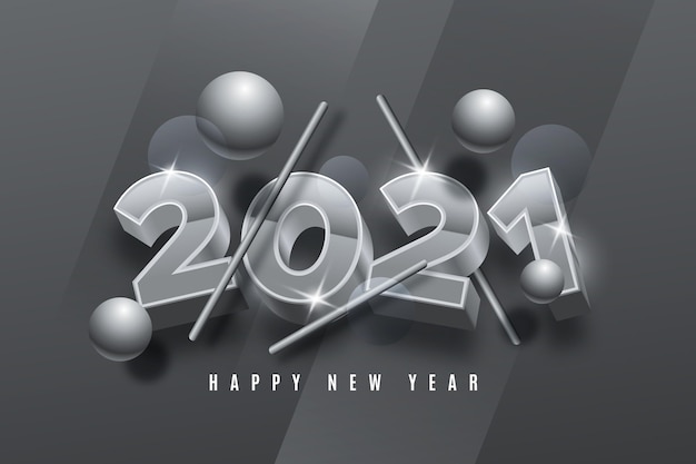 Silver new year background