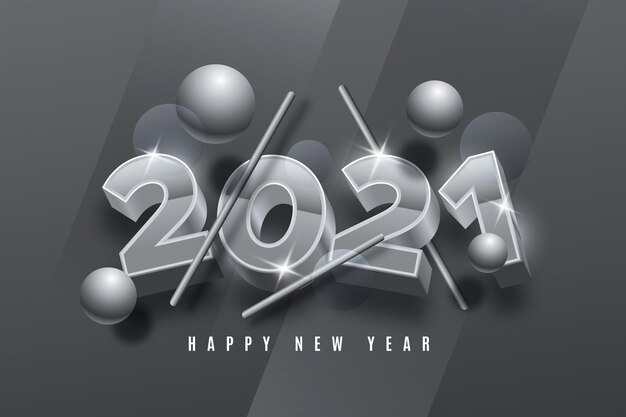 Silver new year background