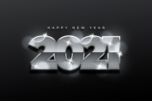 Free vector silver new year wallpaper