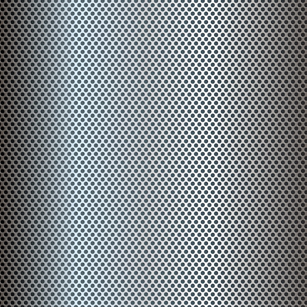 Free vector silver perforated metal texture background