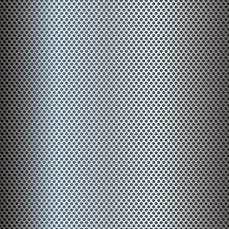 ฟรี Vector silver perforated metal texture background