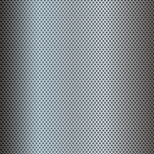 Silver perforated metal texture background