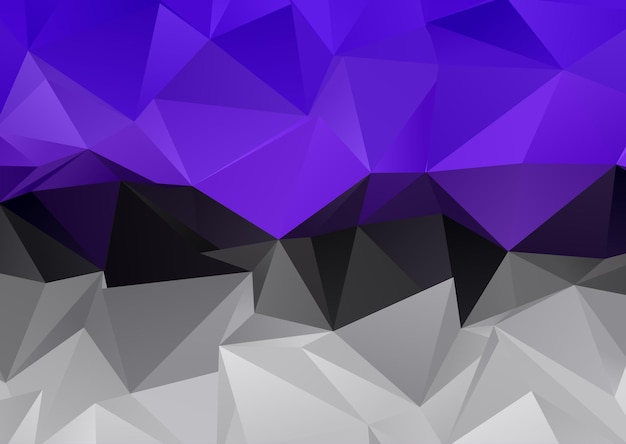 Silver purple and black low poly design