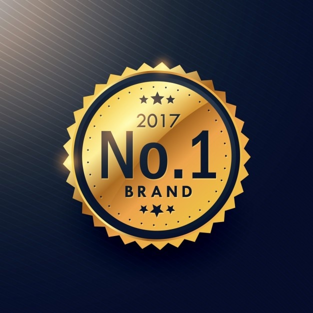 Vettore gratuito numero di etichetta premio d'oro di lusso una marca advertise your promozione del marchio