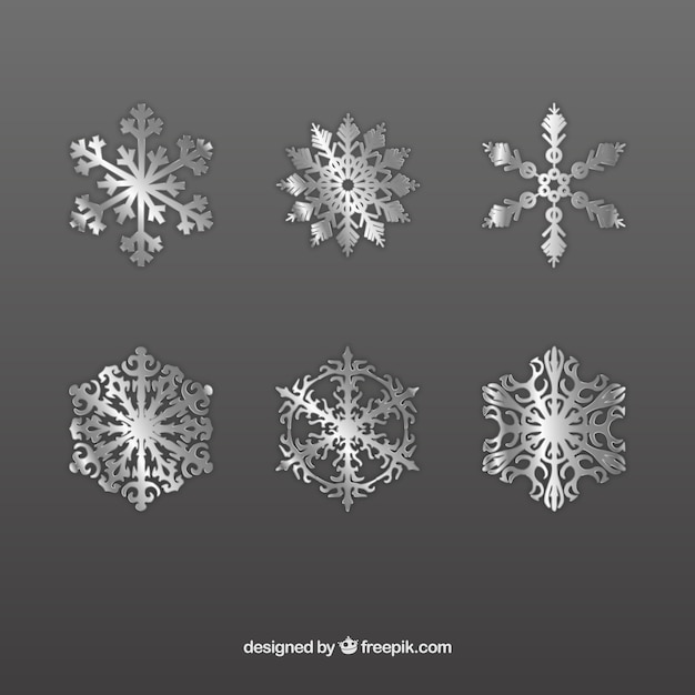 Silver snowflakes