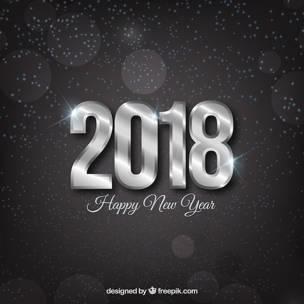 Free vector silver sparkly new year background