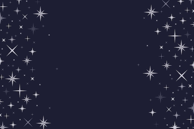 Бесплатное векторное изображение Фон серебряных звезд