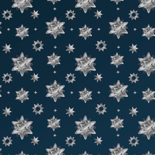 Free vector silver stars pattern design