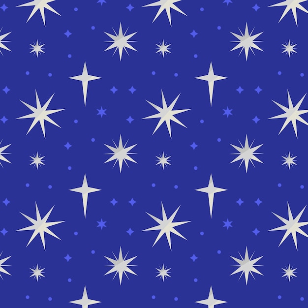 Silver stars pattern design