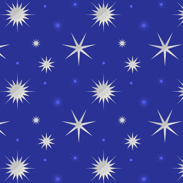 Silver stars pattern design